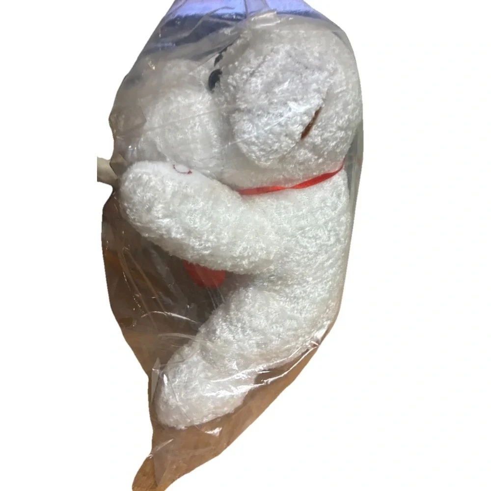 Station Casinos Las Vegas Plushie Puppy White Red Heart Dog Valentine NEW‎